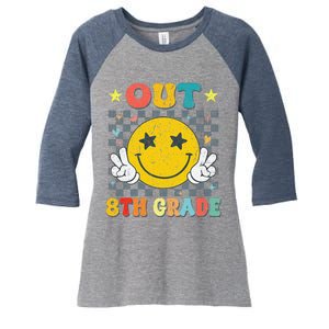 Peace Out 8th Grade Graduate Graduation Last Day Of School Women's Tri-Blend 3/4-Sleeve Raglan Shirt