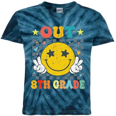 Peace Out 8th Grade Graduate Graduation Last Day Of School Kids Tie-Dye T-Shirt