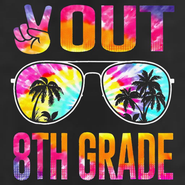 Peace Out 8th Grade Tie Dye Graduation Last Day Of School Adult Drive Performance Visor