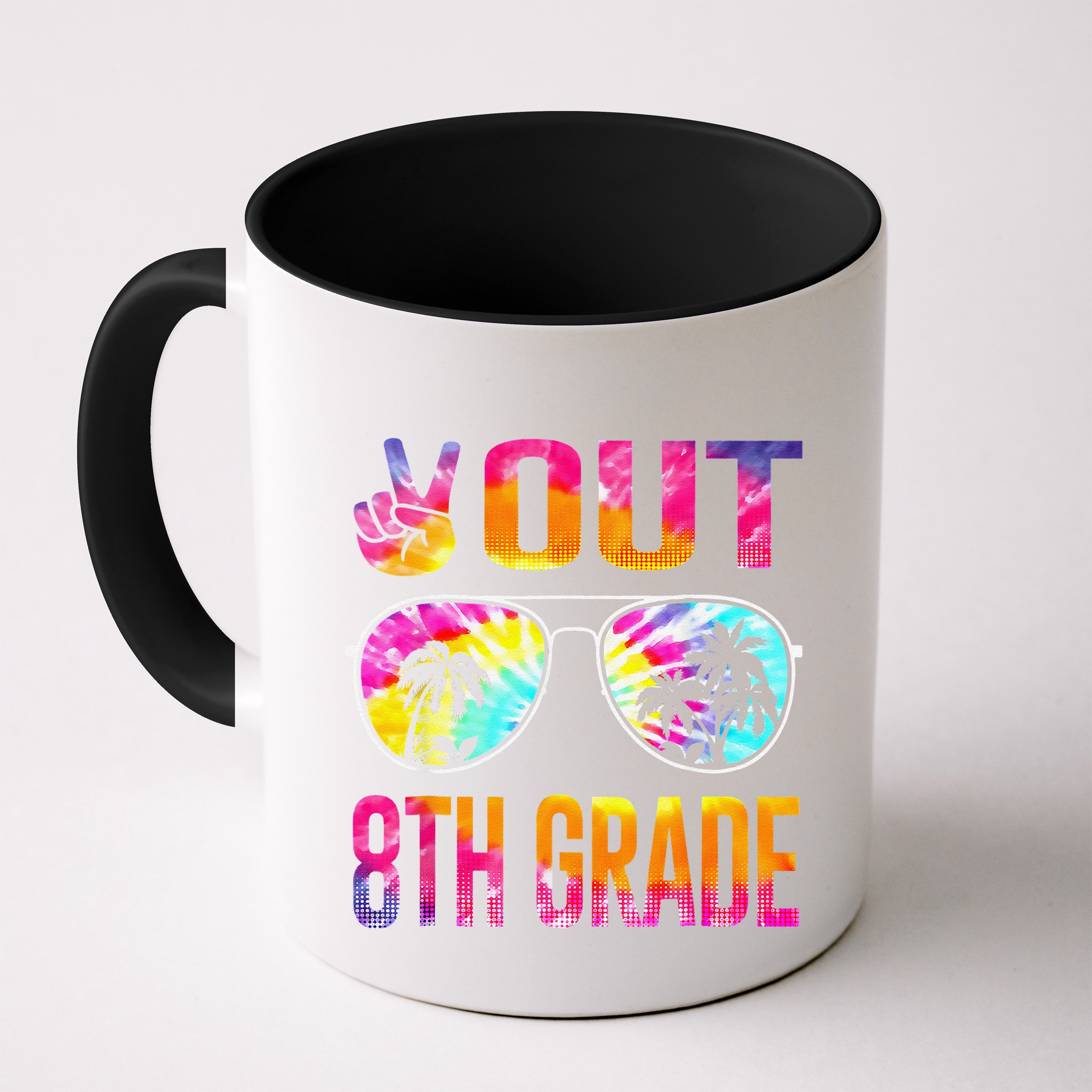 Peace Out 8th Grade Tie Dye Graduation Last Day Of School Mug