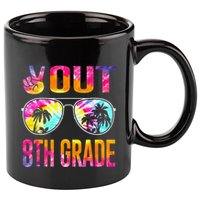 Peace Out 8th Grade Tie Dye Graduation Last Day Of School 11oz C Handle Ceramic Mug