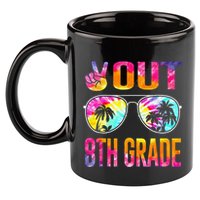 Peace Out 8th Grade Tie Dye Graduation Last Day Of School 11oz C Handle Ceramic Mug