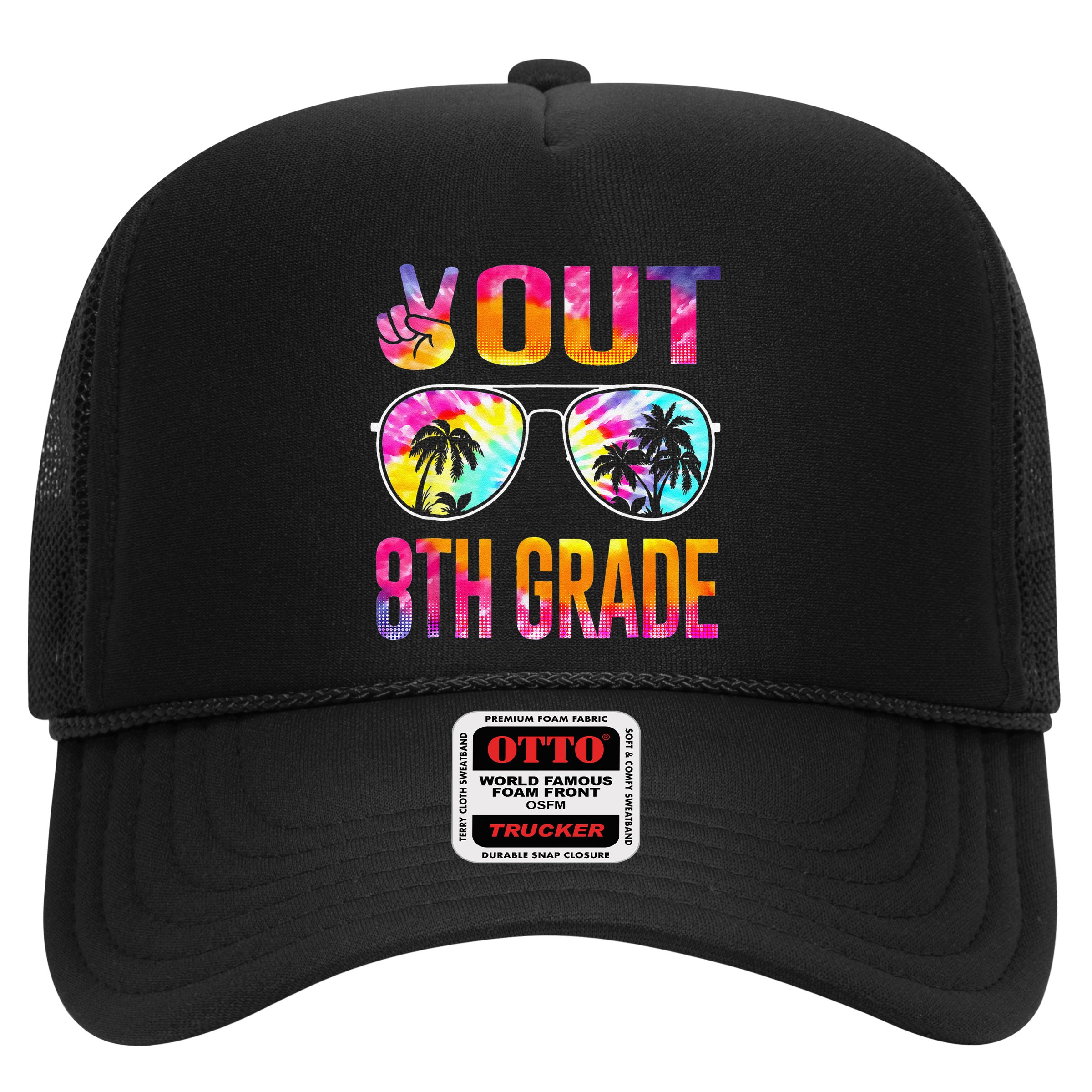 Peace Out 8th Grade Tie Dye Graduation Last Day Of School Hat