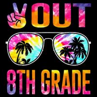 Peace Out 8th Grade Tie Dye Graduation Last Day Of School Wool Snapback Cap