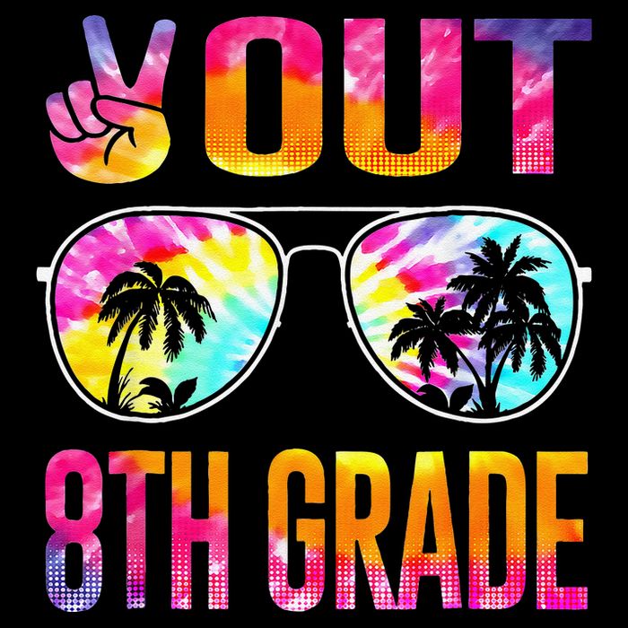 Peace Out 8th Grade Tie Dye Graduation Last Day Of School Wool Snapback Cap