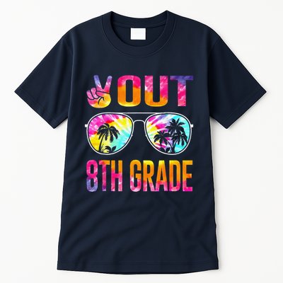 Peace Out 8th Grade Tie Dye Graduation Last Day Of School Tall T-Shirt