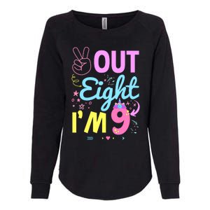 Peace Out 8 Im 9 Years Old 9th Happy Birthday For Boy Girl Womens California Wash Sweatshirt