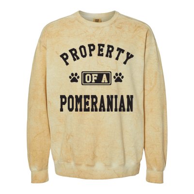 Property Of A Pomeranian Pomeranian Lover Colorblast Crewneck Sweatshirt