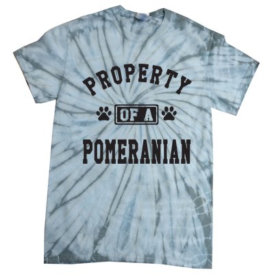 Property Of A Pomeranian Pomeranian Lover Tie-Dye T-Shirt