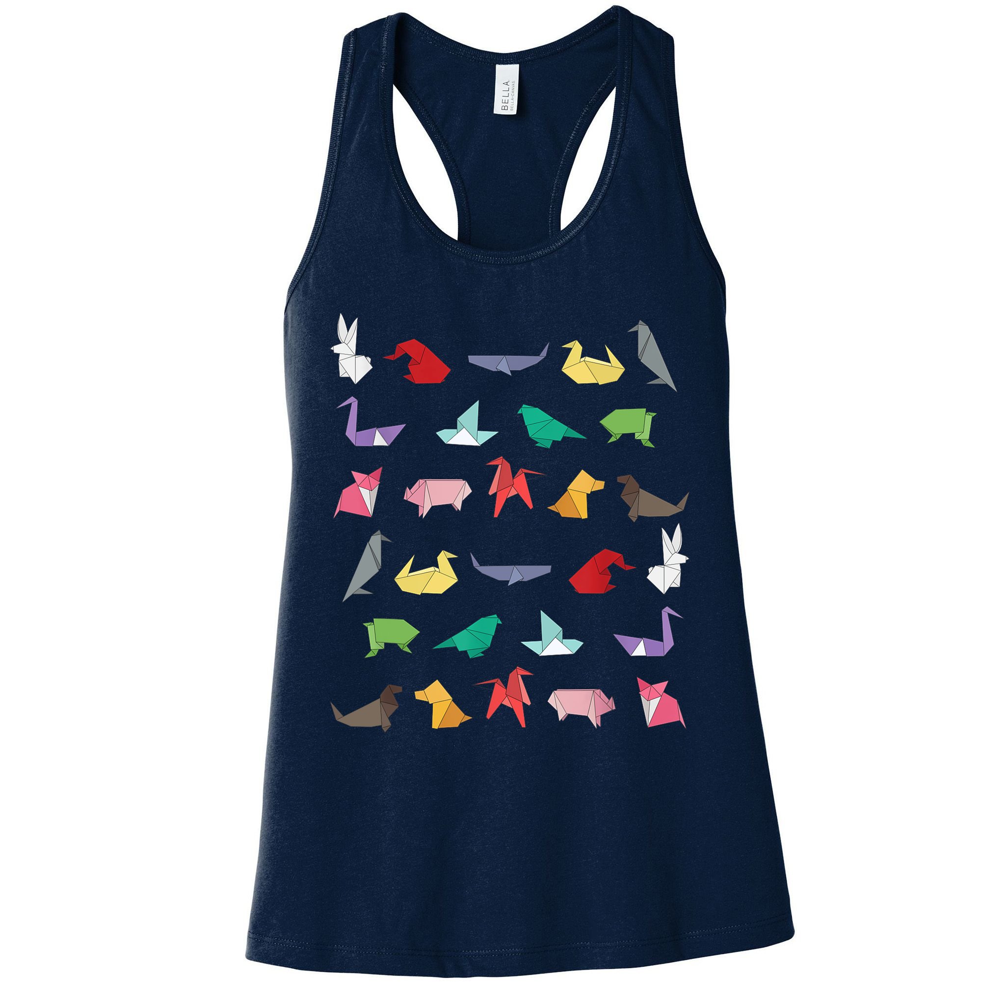 Paper Origami Animals Gifts for Origami Lovers Japanese Art Womens Tank Top