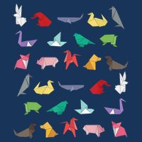Paper Origami Animals Gifts for Origami Lovers Japanese Art Womens Tank Top