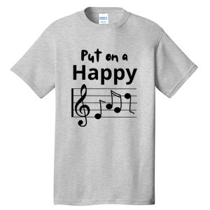 Put On A Happy Face Musical Notes Funny Tall T-Shirt