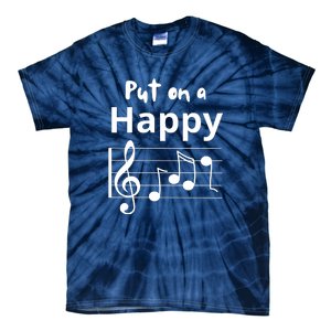 Put On A Happy Face Musical Notes Funny Tie-Dye T-Shirt