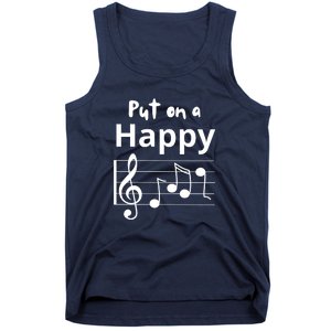 Put On A Happy Face Musical Notes Funny Tank Top