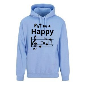 Put On A Happy Face Musical Notes Funny Unisex Surf Hoodie