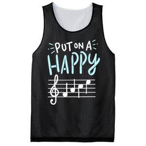 Put On A Happy Face Music Funny Music Teacher Mesh Reversible Basketball Jersey Tank