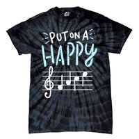 Put On A Happy Face Music Funny Music Teacher Tie-Dye T-Shirt