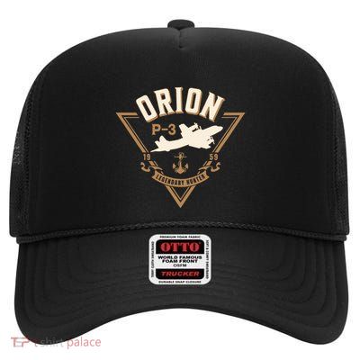 P3 Orion Antisubmarine Warfare Naval Patrol Aircraft High Crown Mesh Back Trucker Hat