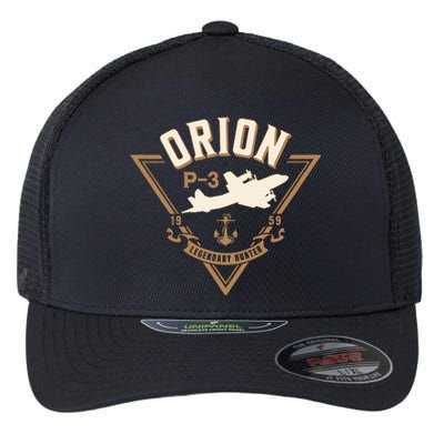 P3 Orion Antisubmarine Warfare Naval Patrol Aircraft Flexfit Unipanel Trucker Cap