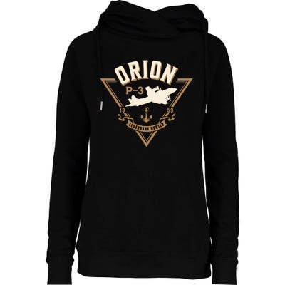 P3 Orion Antisubmarine Warfare Naval Patrol Aircraft Womens Funnel Neck Pullover Hood