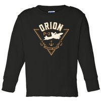 P3 Orion Antisubmarine Warfare Naval Patrol Aircraft Toddler Long Sleeve Shirt