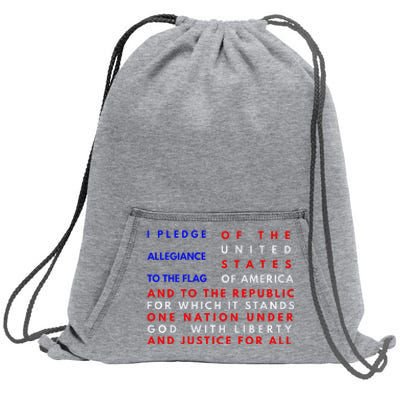 Pledge Of Allegiance Flag Patriotic Independence July 4th Sweatshirt Cinch Pack Bag