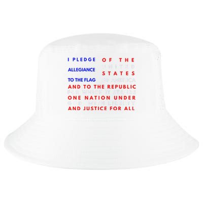 Pledge Of Allegiance Flag Patriotic Independence July 4th Cool Comfort Performance Bucket Hat