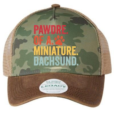 Pawdre Of A Miniature Dachsund Dog Lover Apparel Legacy Tie Dye Trucker Hat