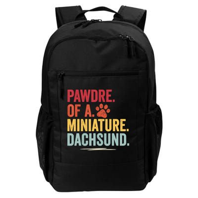 Pawdre Of A Miniature Dachsund Dog Lover Apparel Backpack