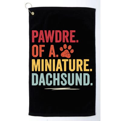Pawdre Of A Miniature Dachsund Dog Lover Apparel Golf Towel