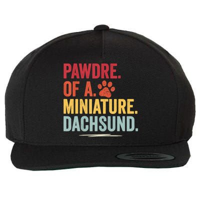 Pawdre Of A Miniature Dachsund Dog Lover Apparel Wool Snapback Cap