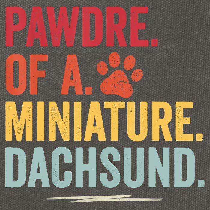 Pawdre Of A Miniature Dachsund Dog Lover Apparel Cotton Canvas Backpack