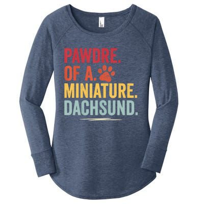 Pawdre Of A Miniature Dachsund Dog Lover Apparel Women's Perfect Tri Tunic Long Sleeve Shirt