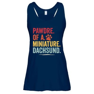 Pawdre Of A Miniature Dachsund Dog Lover Apparel Ladies Essential Flowy Tank