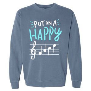 Put On A Happy Music Garment-Dyed Sweatshirt