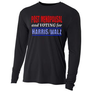 Post Opausal And Voting For Harris Walz 24 Cooling Performance Long Sleeve Crew