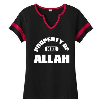 Property Of Allah Islam Muslim Ramadan Kareem Mubarak Mosque Gift Ladies Halftime Notch Neck Tee