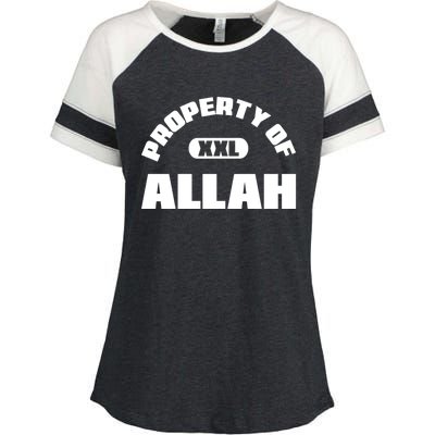 Property Of Allah Islam Muslim Ramadan Kareem Mubarak Mosque Gift Enza Ladies Jersey Colorblock Tee