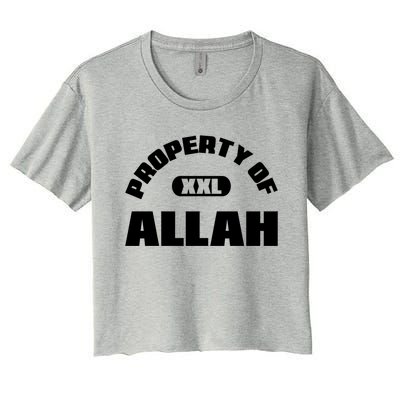 Property Of Allah Islam Muslim Ramadan Kareem Mubarak Mosque Gift Women's Crop Top Tee