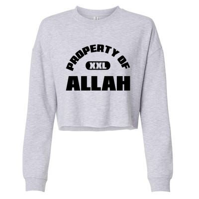 Property Of Allah Islam Muslim Ramadan Kareem Mubarak Mosque Gift Cropped Pullover Crew