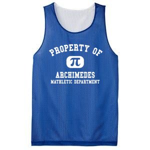 Property Of Archimedes Gift Mathletic Departt Funny Gift Mesh Reversible Basketball Jersey Tank