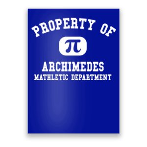 Property Of Archimedes Gift Mathletic Departt Funny Gift Poster