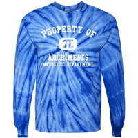 Property Of Archimedes Gift Mathletic Departt Funny Gift Tie-Dye Long Sleeve Shirt