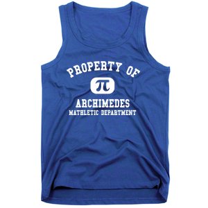 Property Of Archimedes Gift Mathletic Departt Funny Gift Tank Top