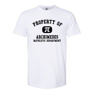 Property Of Archimedes Gift Mathletic Departt Funny Gift Softstyle CVC T-Shirt