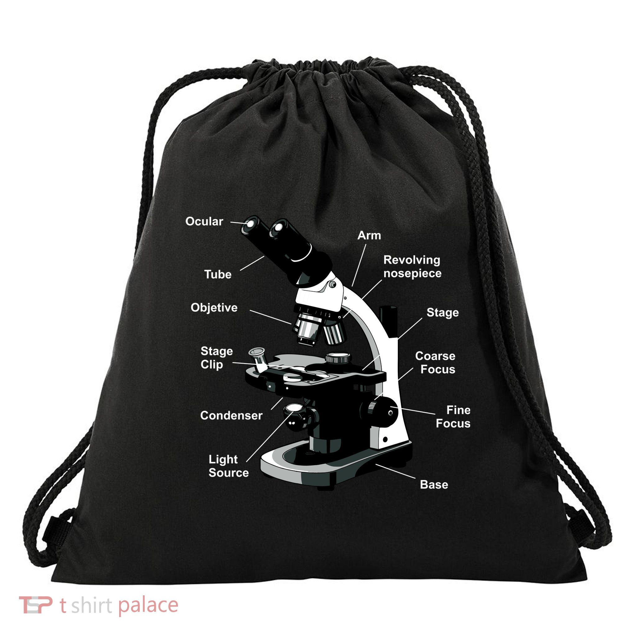 Parts Of A Microscope Drawstring Bag