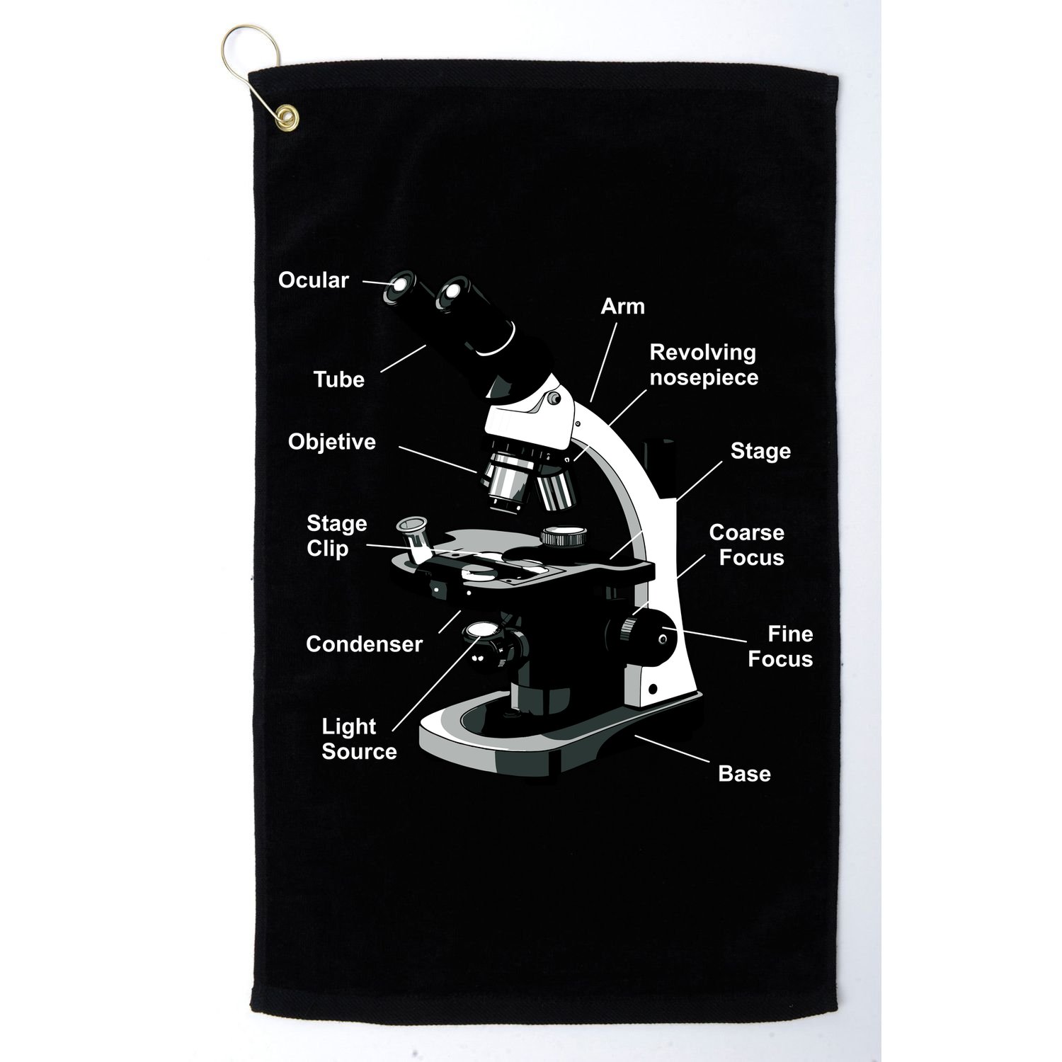 Parts Of A Microscope Golf Towel