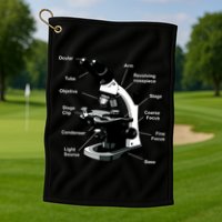 Parts Of A Microscope Golf Towel