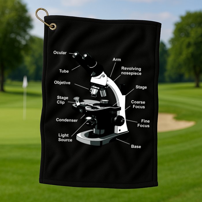 Parts Of A Microscope Golf Towel