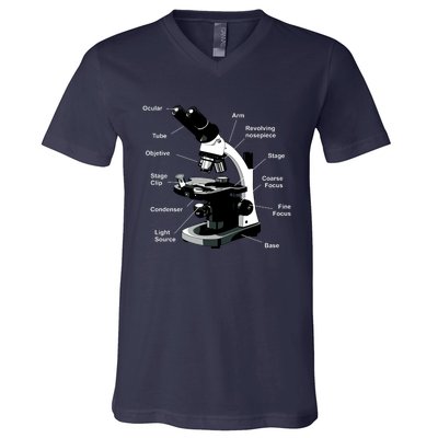 Parts Of A Microscope V-Neck T-Shirt